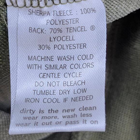 Toad & Co Allie Fleece Snap Front and Zipper Closure Jacket Olive Size Medium - Picture 3 of 4